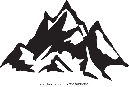 mountain vector black and white background  