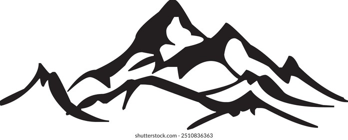 mountain vector black and white background  