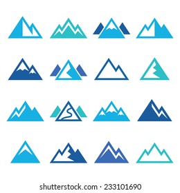Geometrical Tile Equilateral Triangles Icons Set Stock Vector (Royalty ...