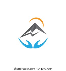 Mountain vector design icon illustration