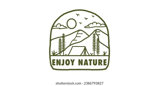 Mountain vector for design or logo for adventure activities