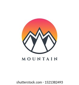 Mountain Vector Design. Modern mountain logo. Mountain icon