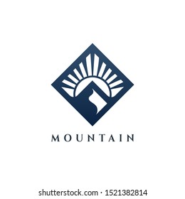 Mountain Vector Design. Modern mountain logo. Mountain icon