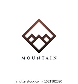 Mountain Vector Design. Modern mountain logo. Mountain icon