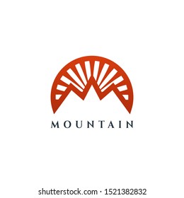 Mountain Vector Design. Modern mountain logo. Mountain icon