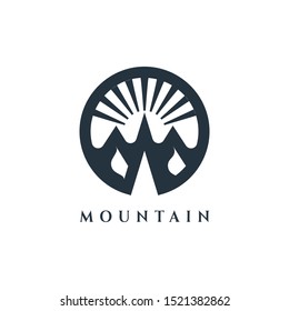 Mountain Vector Design. Modern mountain logo. Mountain icon