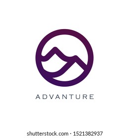 Mountain Vector Design. Modern mountain logo. Mountain icon