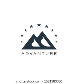 Mountain Vector Design. Modern mountain logo. Mountain icon