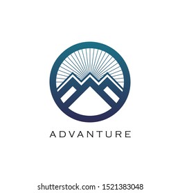 Mountain Vector Design. Modern mountain logo. Mountain icon
