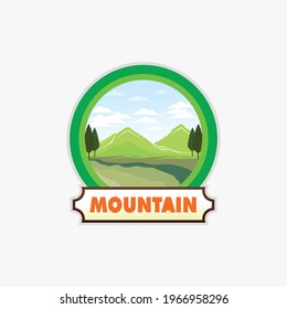 Mountain vector design for symbol or background and illustration