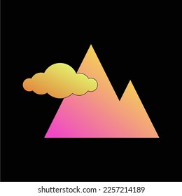 mountain vector in elegant and luxury style