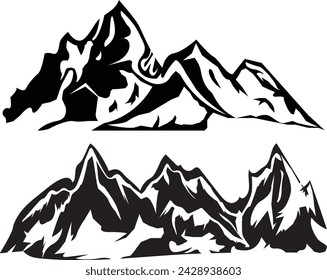 Mountain vector elements Create your own outdoor label, wilderness retro patch, adventure vintage badges, hiking stamps.