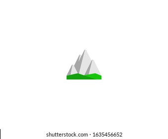 Mountain Vector Flat Icon. Isolated Mountain Hill Emoji Illustration 