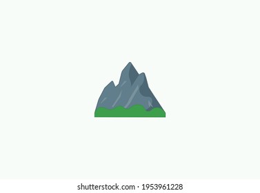 Mountain Vector Flat Icon. Isolated Mountain Hill Emoji Illustration