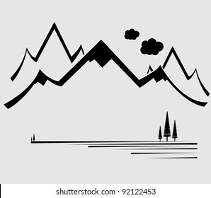 mountain vector format