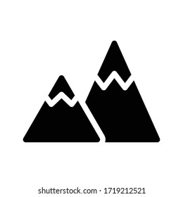 mountain vector glyph flat icon 