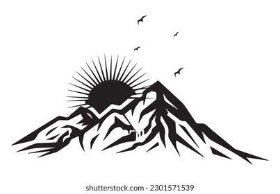 Gráfico vectorial de montaña