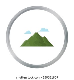 Mountain vector icon in cartoon style for web