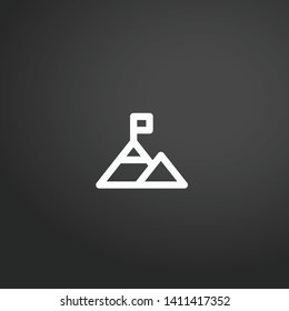 Mountain vector icon. Mountain concept stroke symbol design. Thin graphic elements vector illustration, outline pattern for your web site design, logo, UI. EPS 10.