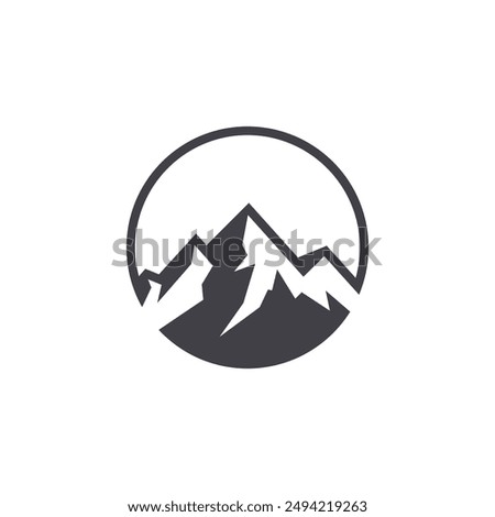 Mountain vector icon design template