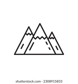 Mountain vector icon. Mountain flat sign design. Mountain symbol pictogram. UX UI icon