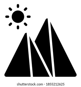 mountain vector icon glyph style for Web and Mobile.