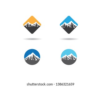 Mountain vector icon illustration design