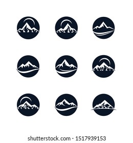 Mountain vector icon illustration design