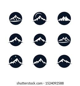 Mountain vector icon illustration design