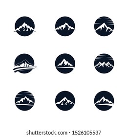 Mountain vector icon illustration design