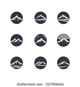 Mountain vector icon illustration design