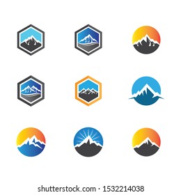 Mountain vector icon illustration design