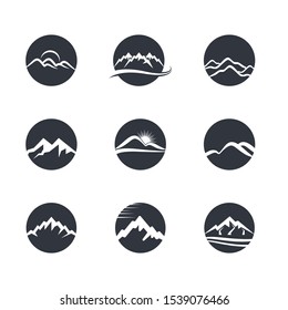 Mountain vector icon illustration design