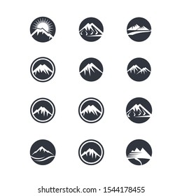 Mountain vector icon illustration design
