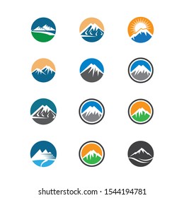 Mountain vector icon illustration design
