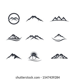 Mountain vector icon illustration design