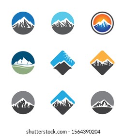 Mountain vector icon illustration design