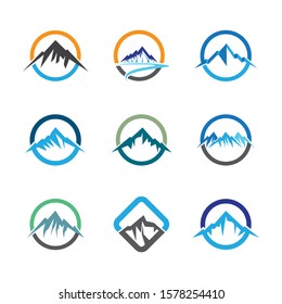 Mountain vector icon illustration design