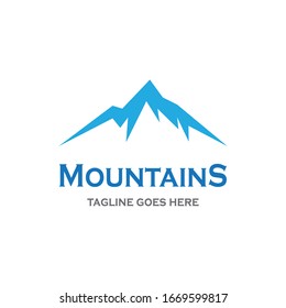 Diseño de ilustración de icono de vector de montaña
