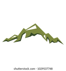Mountain vector icon isolated on white background - stylized image.