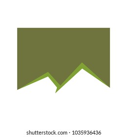 Mountain vector icon isolated on white background - stylized image.