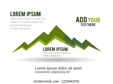 Mountain vector icon isolated on white background - stylized image.