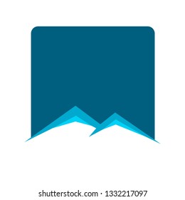 Mountain vector icon isolated on white background - stylized image.