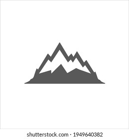 Mountain vector icon isolated on white background