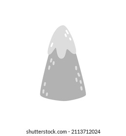 Mountain vector icon isolated on background. Cute hand drawn illustration for infographic, website, app