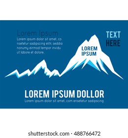 Mountain vector icon isolated on white background - stylized image.