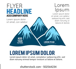 Mountain vector icon isolated on white background - stylized image.