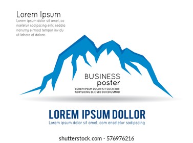 Mountain vector icon isolated on white background - stylized image.