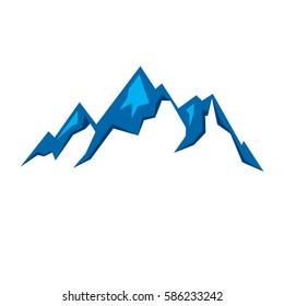 Mountain vector icon isolated on white background - stylized image.