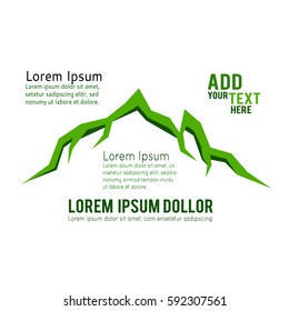 Mountain vector icon isolated on white background - stylized image.